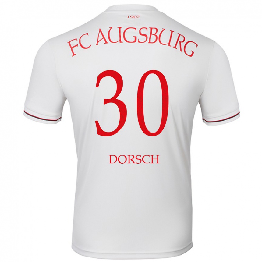 Men Football Niklas Dorsch #30 White Home Jersey 2024/25 T-Shirt Nz