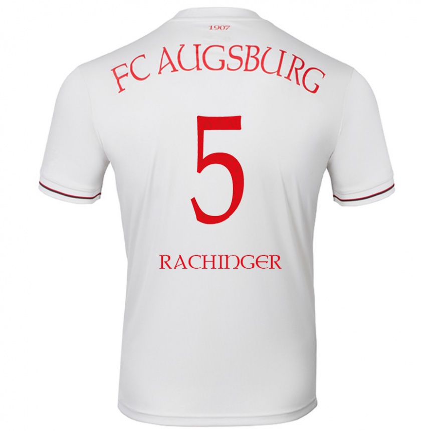 Men Football Lorenz Rachinger #5 White Home Jersey 2024/25 T-Shirt Nz