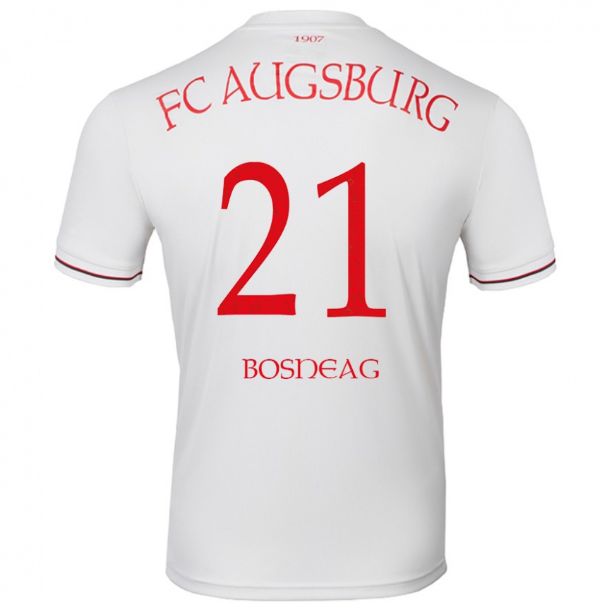 Men Football Ioan Boșneag #21 White Home Jersey 2024/25 T-Shirt Nz