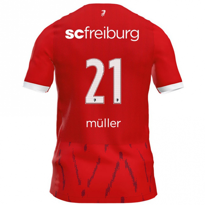 Men Football Florian Müller #21 Red Home Jersey 2024/25 T-Shirt Nz