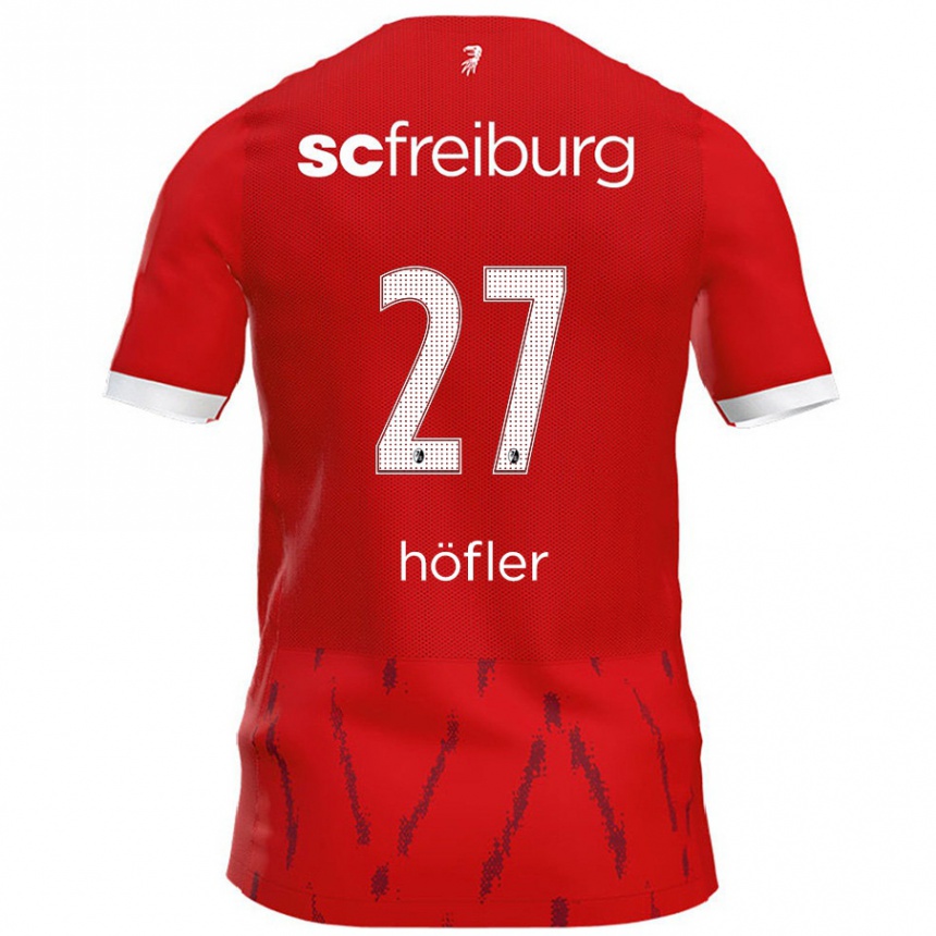 Men Football Nicolas Höfler #27 Red Home Jersey 2024/25 T-Shirt Nz