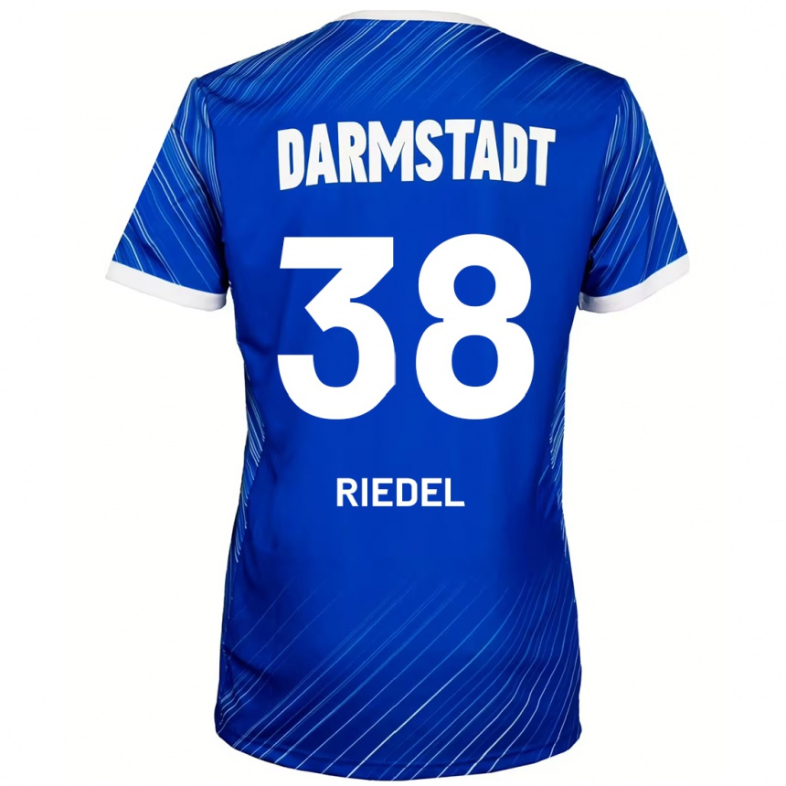 Men Football Clemens Riedel #38 Blue White Home Jersey 2024/25 T-Shirt Nz