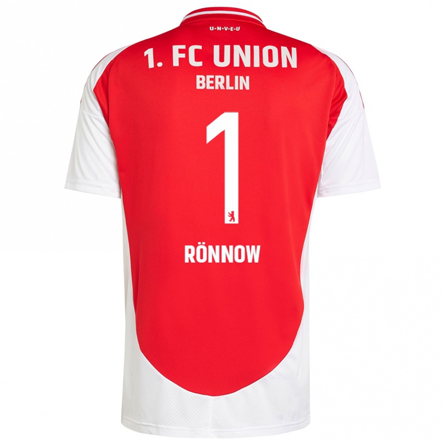 Men Football Frederik Rönnow #1 Red White Home Jersey 2024/25 T-Shirt Nz