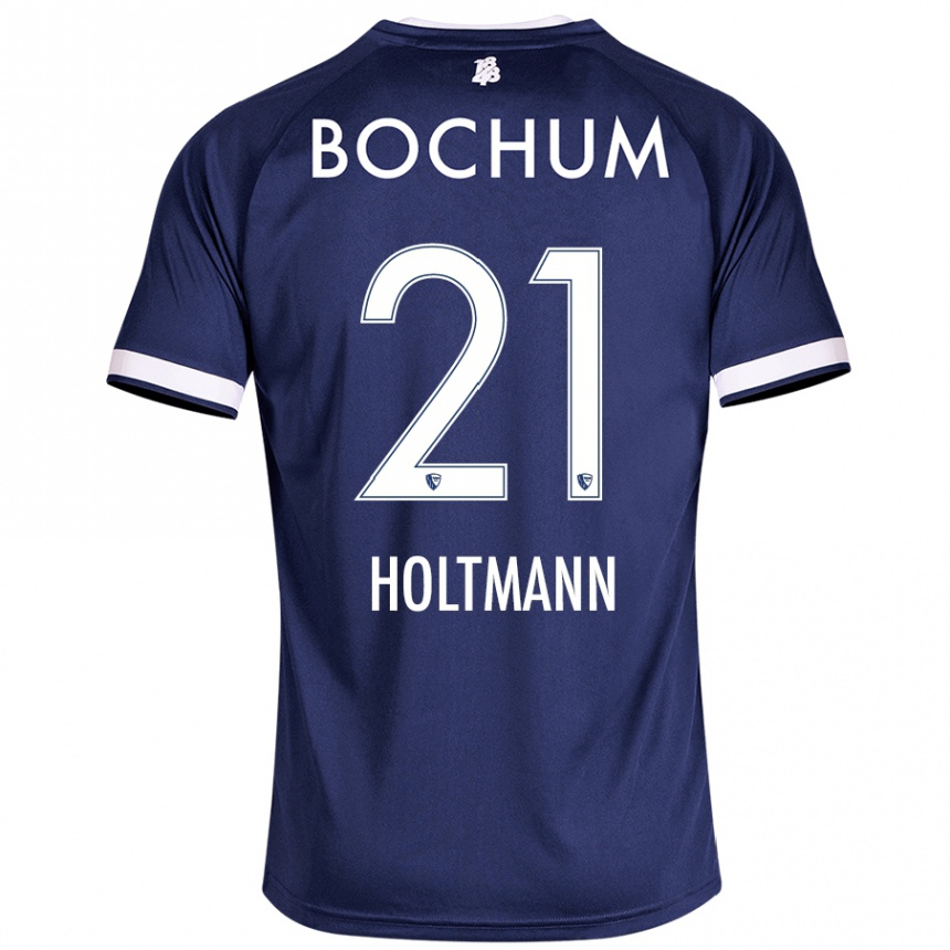 Men Football Gerrit Holtmann #21 Dark Blue Home Jersey 2024/25 T-Shirt Nz