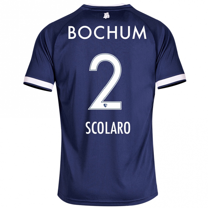 Men Football Roberto Scolaro #2 Dark Blue Home Jersey 2024/25 T-Shirt Nz