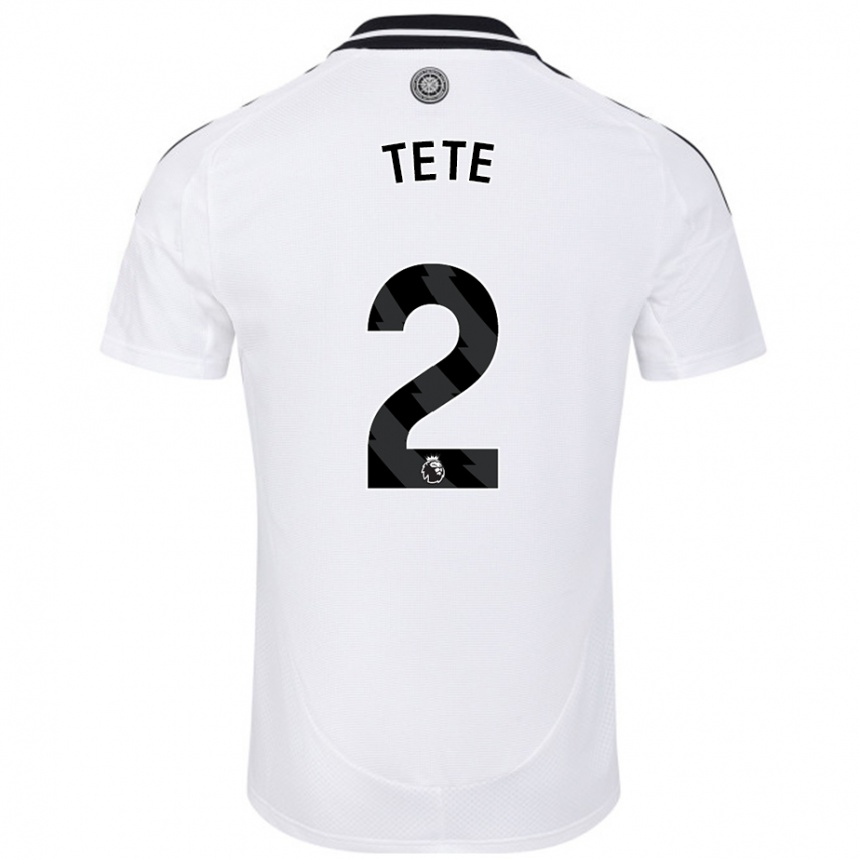 Men Football Kenny Tete #2 White Home Jersey 2024/25 T-Shirt Nz