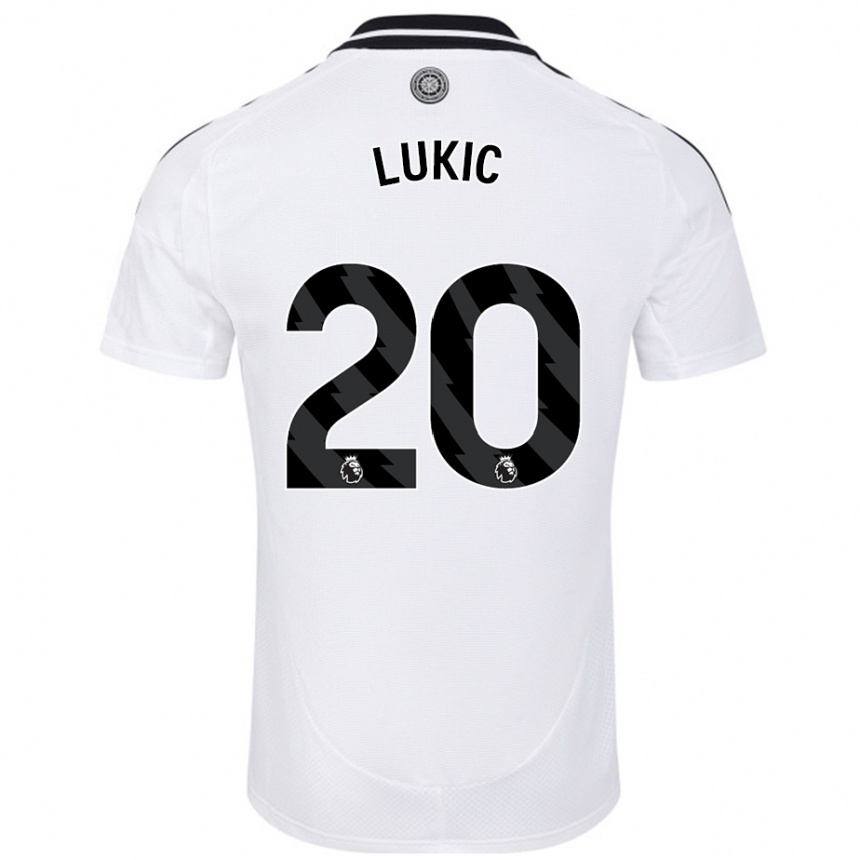 Men Football Saša Lukić #20 White Home Jersey 2024/25 T-Shirt Nz