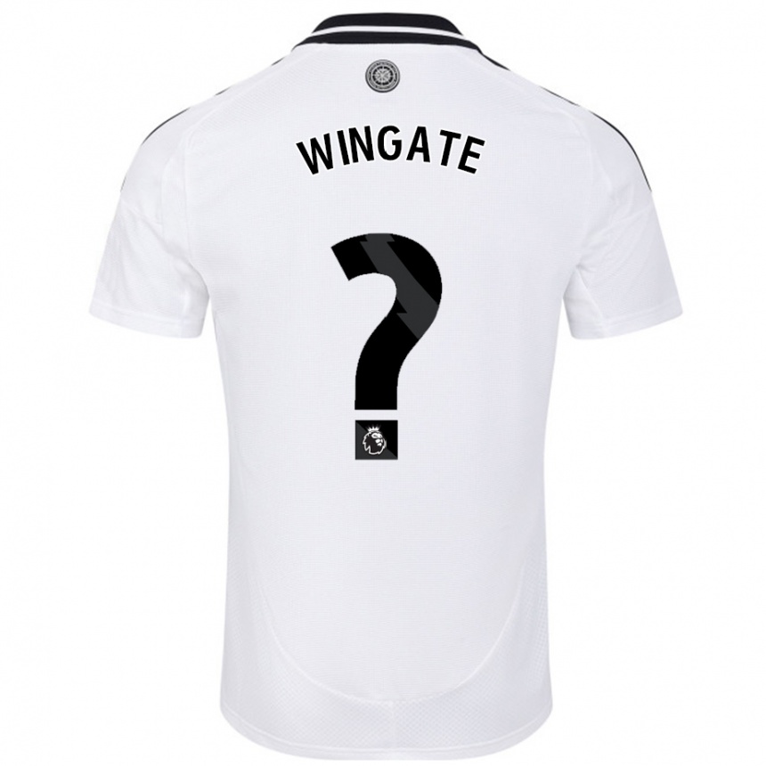 Men Football Tom Wingate #0 White Home Jersey 2024/25 T-Shirt Nz