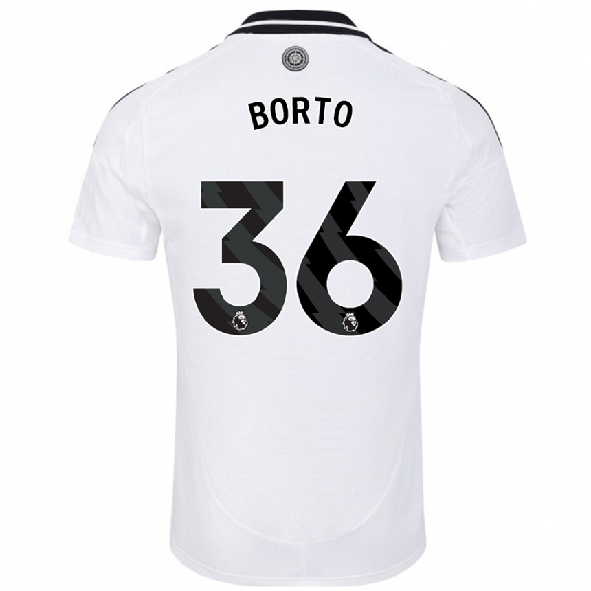 Men Football Alex Borto #36 White Home Jersey 2024/25 T-Shirt Nz