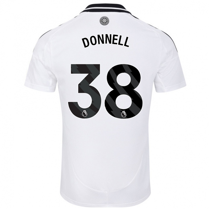 Men Football Chris Donnell #38 White Home Jersey 2024/25 T-Shirt Nz