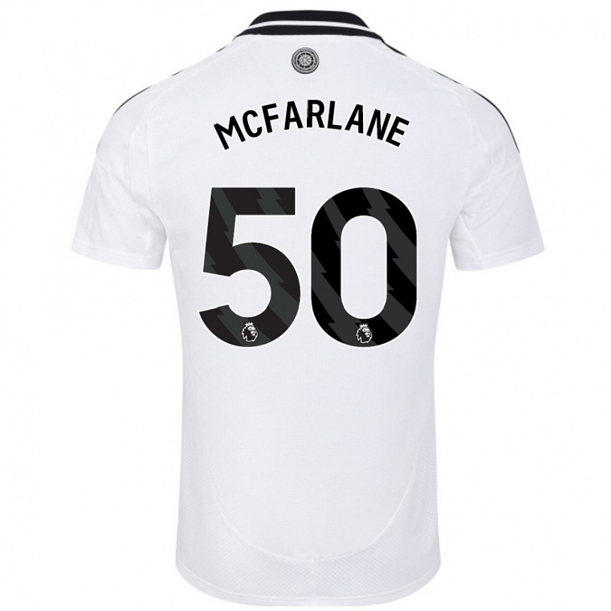 Men Football Callum Mcfarlane #50 White Home Jersey 2024/25 T-Shirt Nz