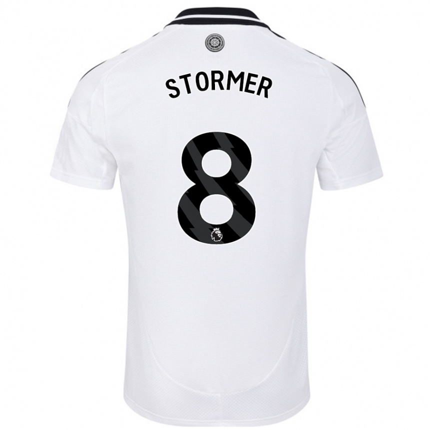 Men Football Becky Stormer #8 White Home Jersey 2024/25 T-Shirt Nz