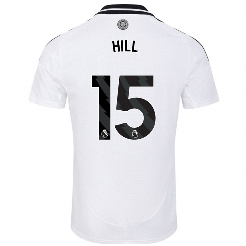 Men Football Anisha Hill #15 White Home Jersey 2024/25 T-Shirt Nz