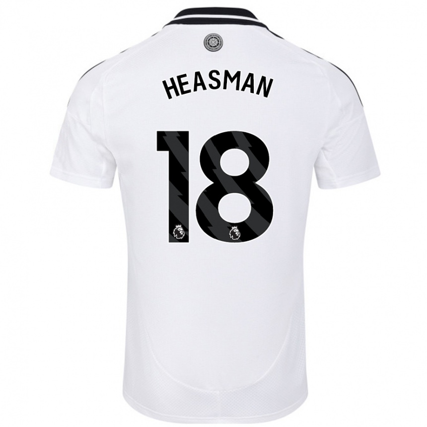 Men Football Georgia Heasman #18 White Home Jersey 2024/25 T-Shirt Nz