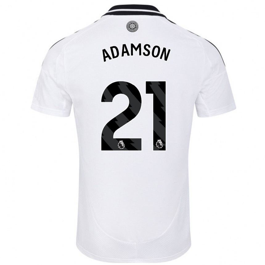 Men Football Sasha Adamson #21 White Home Jersey 2024/25 T-Shirt Nz