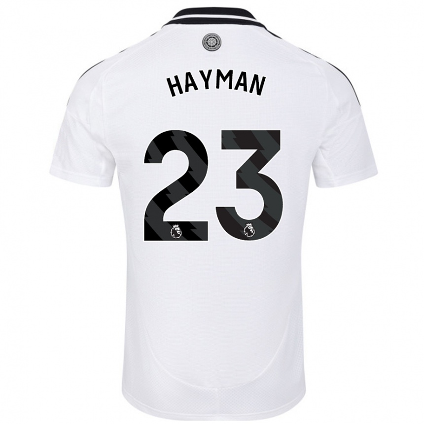 Men Football Alex Hayman #23 White Home Jersey 2024/25 T-Shirt Nz