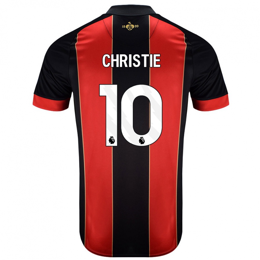 Men Football Ryan Christie #10 Red Black Home Jersey 2024/25 T-Shirt Nz