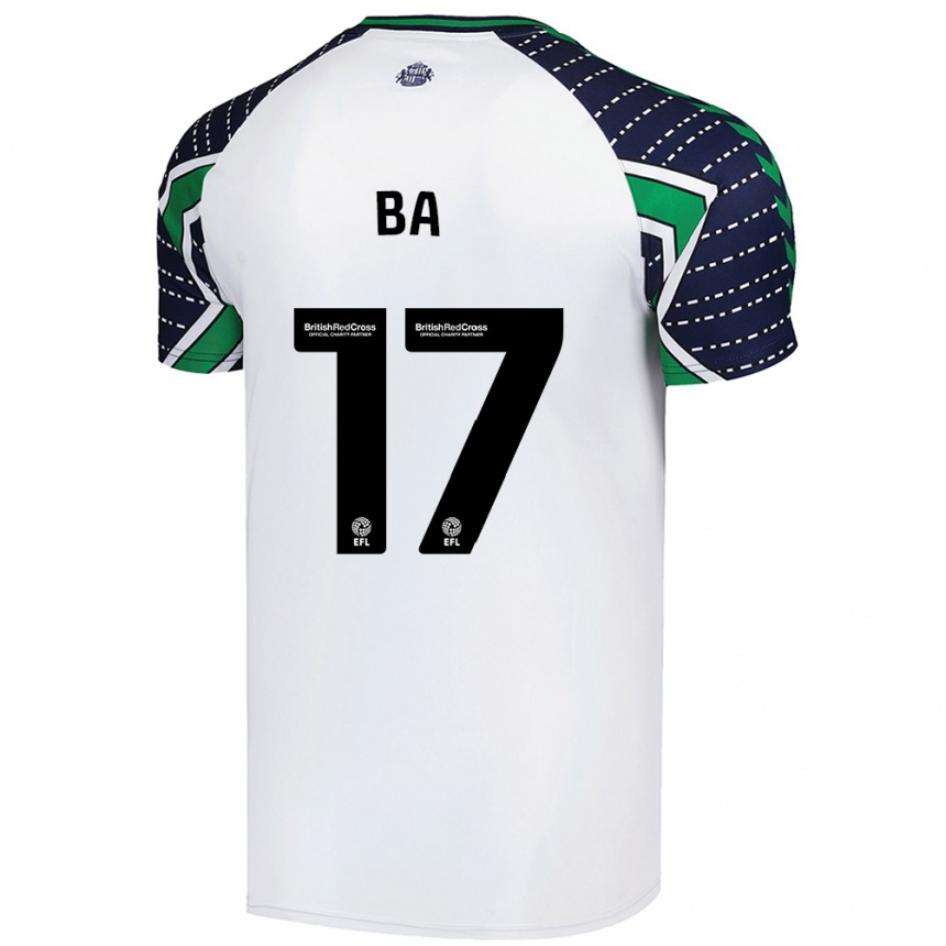 Men Football Abdoullah Ba #17 White Away Jersey 2024/25 T-Shirt Nz