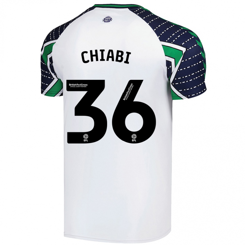 Men Football Tom Chiabi #36 White Away Jersey 2024/25 T-Shirt Nz