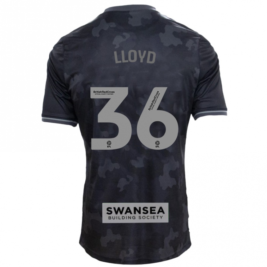 Men Football Ben Lloyd #36 Black Away Jersey 2024/25 T-Shirt Nz