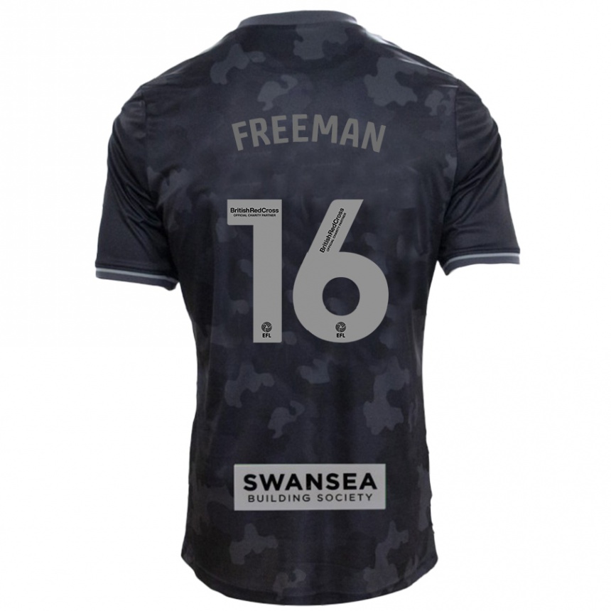 Men Football Emily Freeman #16 Black Away Jersey 2024/25 T-Shirt Nz