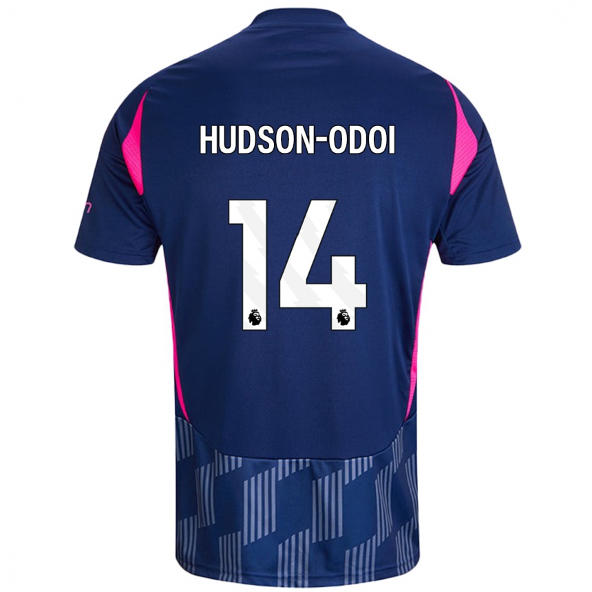 Men Football Callum Hudson-Odoi #14 Royal Blue Pink Away Jersey 2024/25 T-Shirt Nz