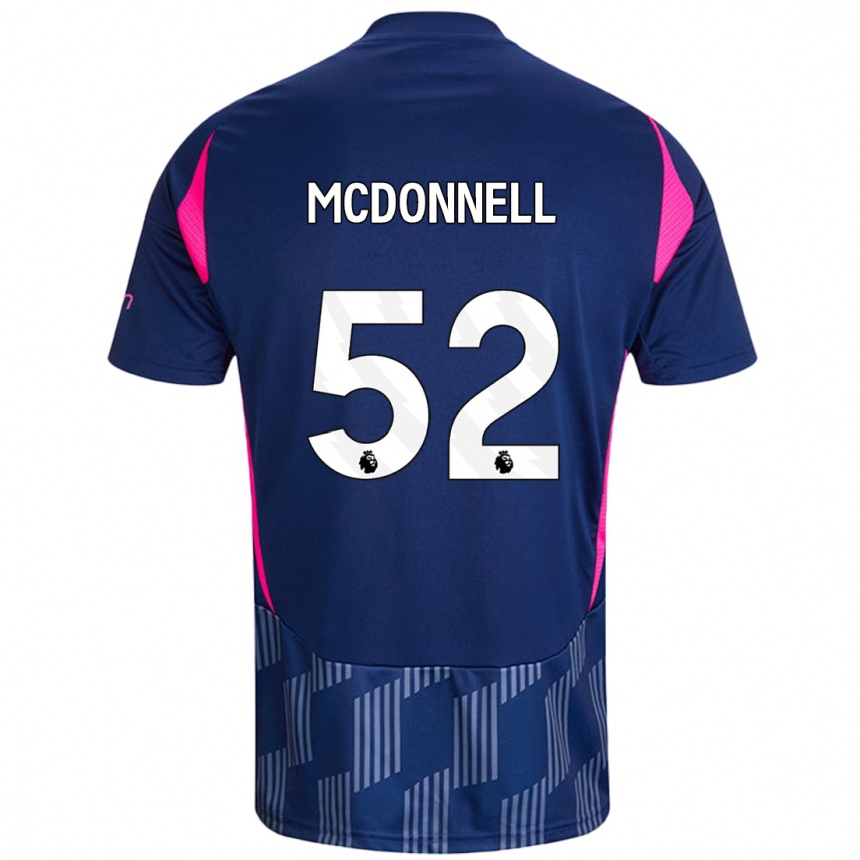 Men Football Jamie Mcdonnell #52 Royal Blue Pink Away Jersey 2024/25 T-Shirt Nz