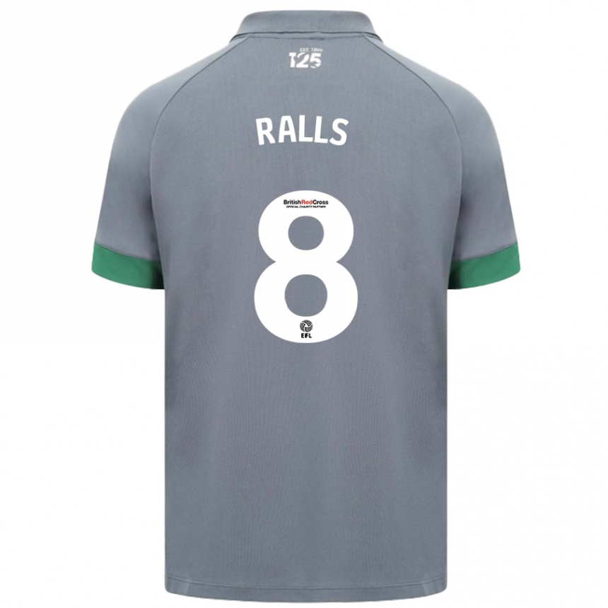 Men Football Joe Ralls #8 Dark Gray Away Jersey 2024/25 T-Shirt Nz