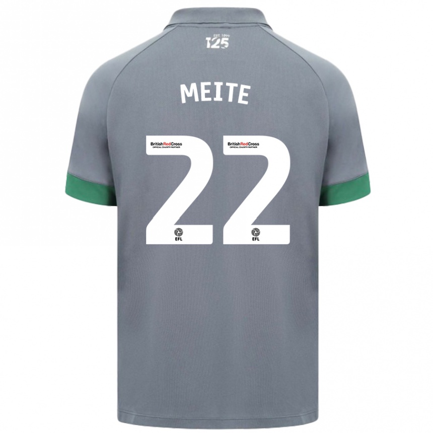 Men Football Yakou Méïté #22 Dark Gray Away Jersey 2024/25 T-Shirt Nz