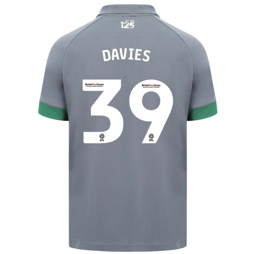 Men Football Isaak Davies #39 Dark Gray Away Jersey 2024/25 T-Shirt Nz