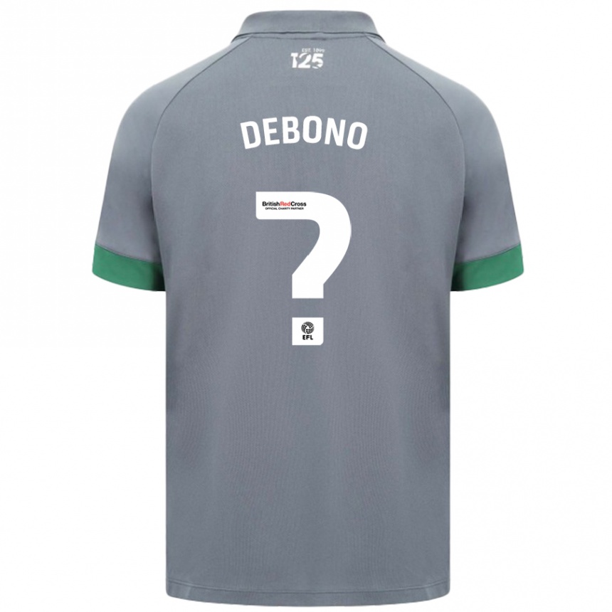 Men Football Alyas Debono #0 Dark Gray Away Jersey 2024/25 T-Shirt Nz