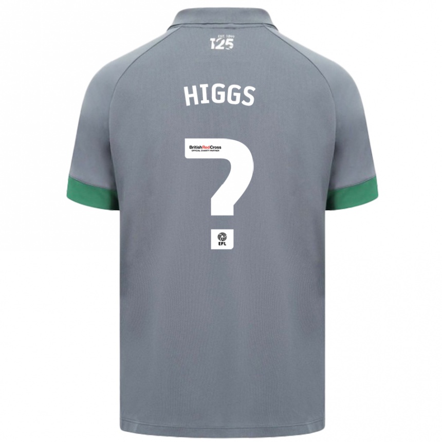 Men Football Daniel Higgs #0 Dark Gray Away Jersey 2024/25 T-Shirt Nz