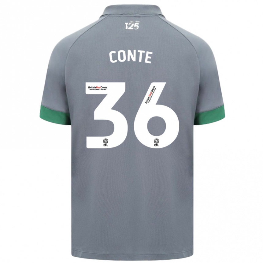 Men Football Raheem Conte #36 Dark Gray Away Jersey 2024/25 T-Shirt Nz