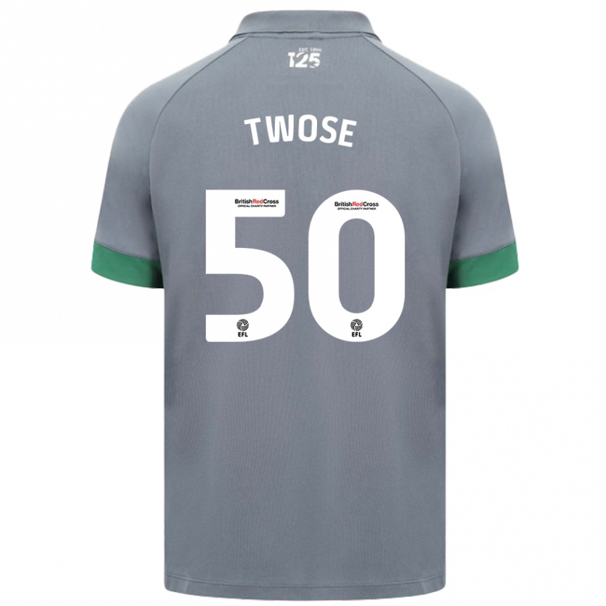 Men Football Cody Twose #50 Dark Gray Away Jersey 2024/25 T-Shirt Nz