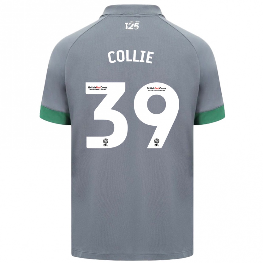 Men Football Eliza Collie #39 Dark Gray Away Jersey 2024/25 T-Shirt Nz