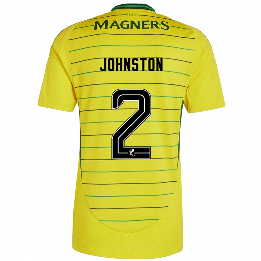 Men Football Alistair Johnston #2 Yellow Away Jersey 2024/25 T-Shirt Nz