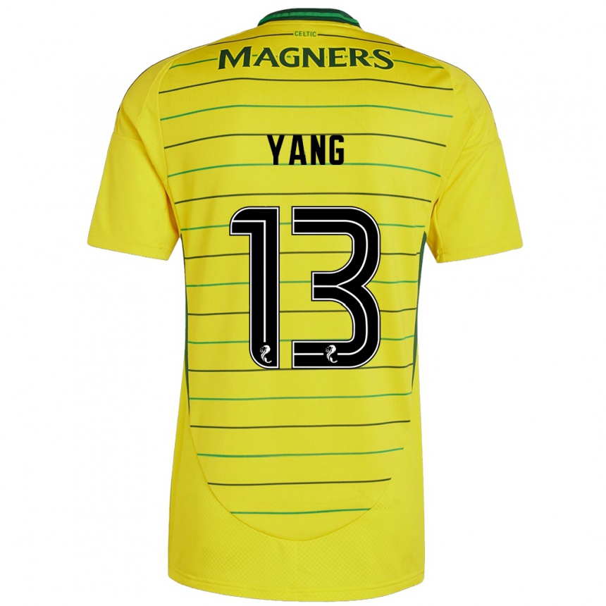 Men Football Hyun-Jun Yang #13 Yellow Away Jersey 2024/25 T-Shirt Nz