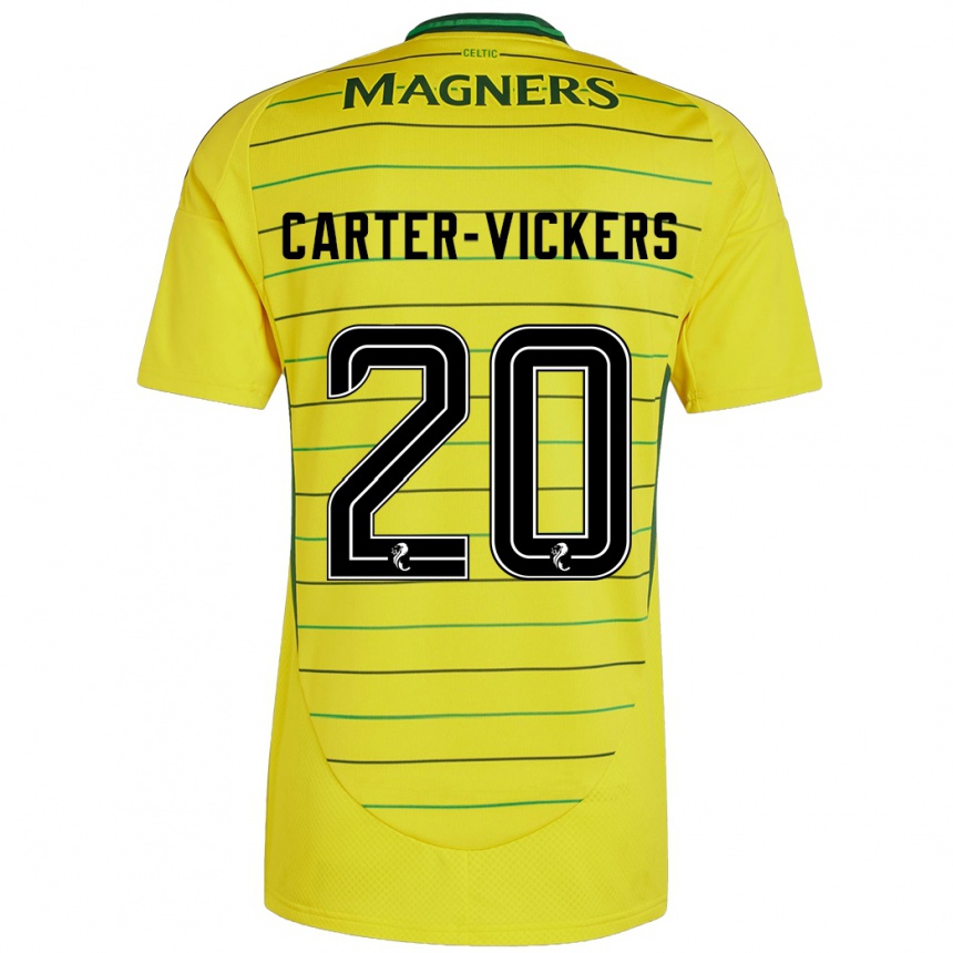 Men Football Cameron Carter-Vickers #20 Yellow Away Jersey 2024/25 T-Shirt Nz