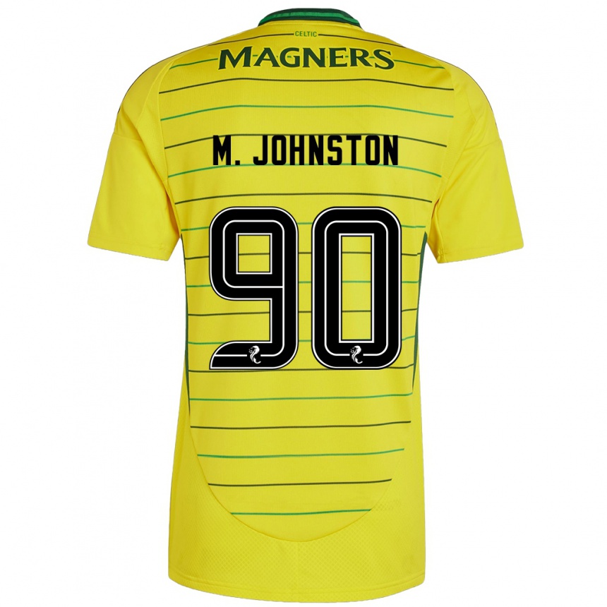 Men Football Mikey Johnston #90 Yellow Away Jersey 2024/25 T-Shirt Nz