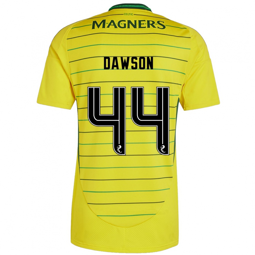 Men Football Joey Dawson #44 Yellow Away Jersey 2024/25 T-Shirt Nz