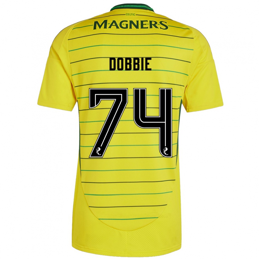 Men Football Lewis Dobbie #74 Yellow Away Jersey 2024/25 T-Shirt Nz