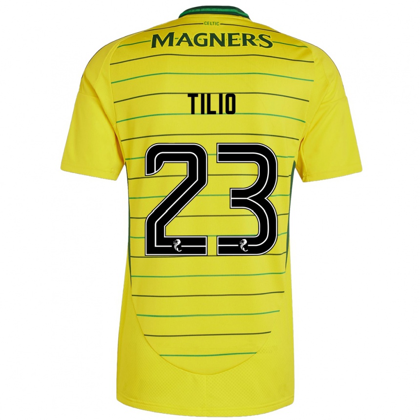 Men Football Marco Tilio #23 Yellow Away Jersey 2024/25 T-Shirt Nz