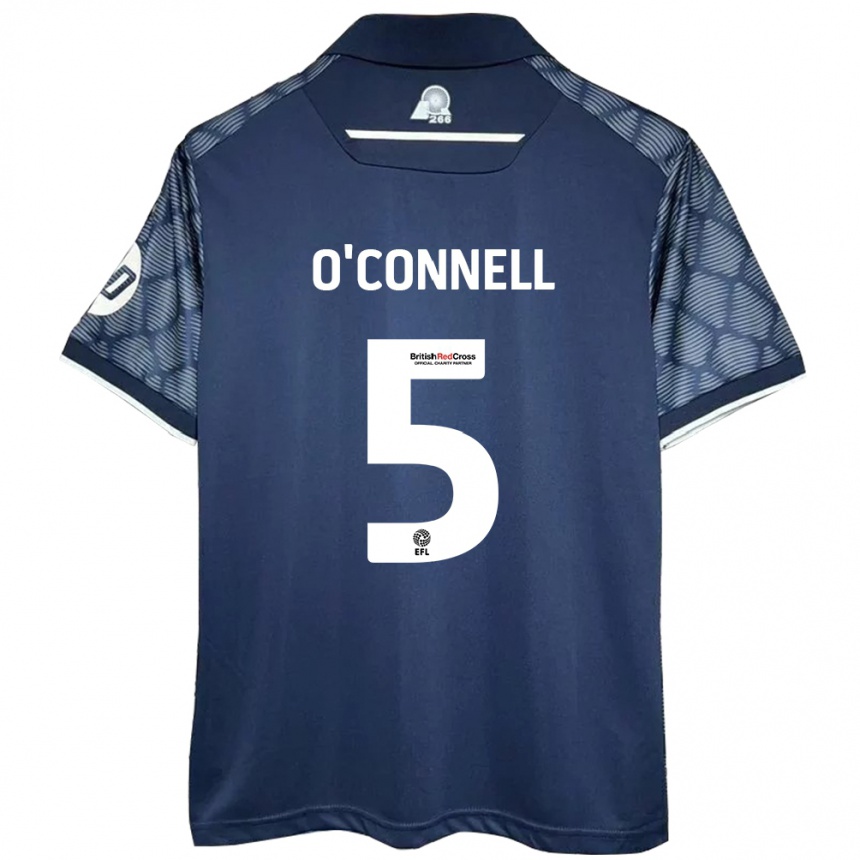 Men Football Eoghan O'connell #5 Black Away Jersey 2024/25 T-Shirt Nz