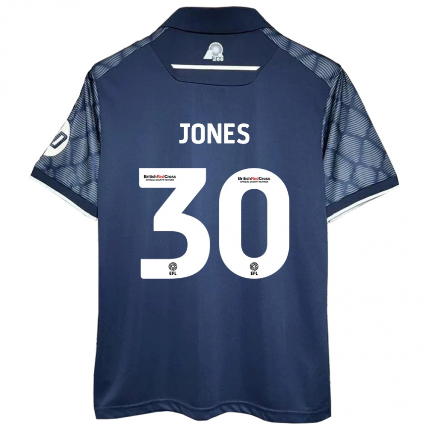 Men Football James Jones #30 Black Away Jersey 2024/25 T-Shirt Nz