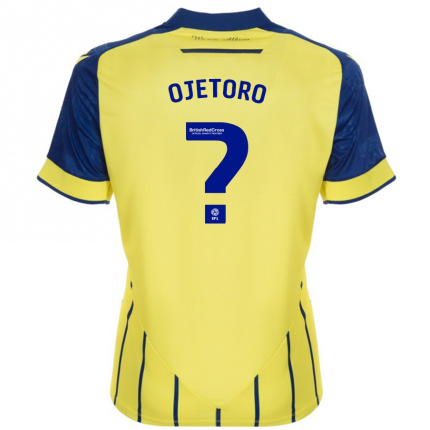 Men Football Wahab Ojetoro #0 Yellow Blue Away Jersey 2024/25 T-Shirt Nz