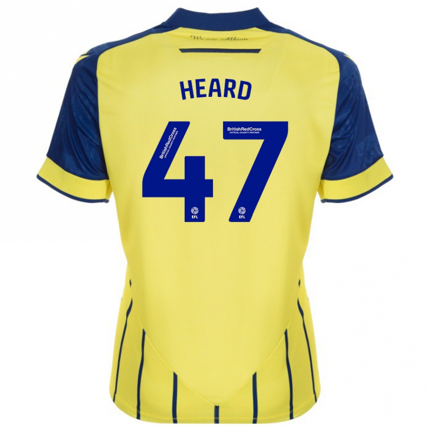 Men Football Fenton Heard #47 Yellow Blue Away Jersey 2024/25 T-Shirt Nz