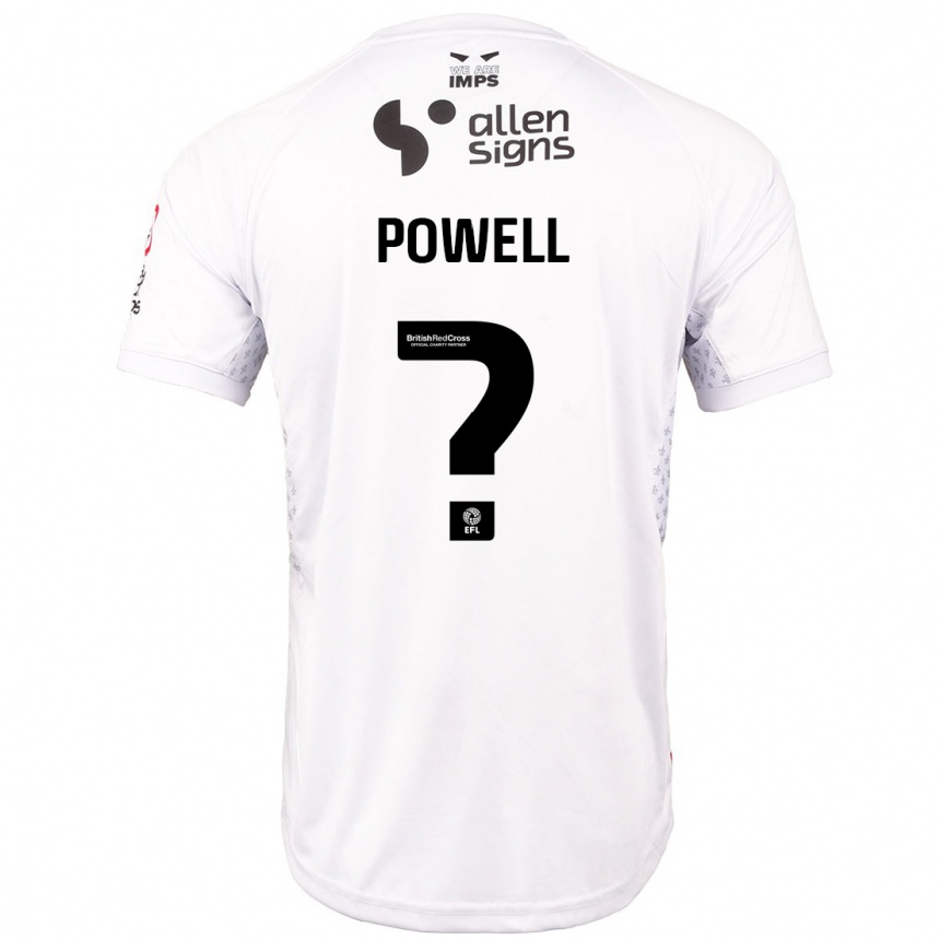 Men Football Darryl Powell #0 Red White Away Jersey 2024/25 T-Shirt Nz