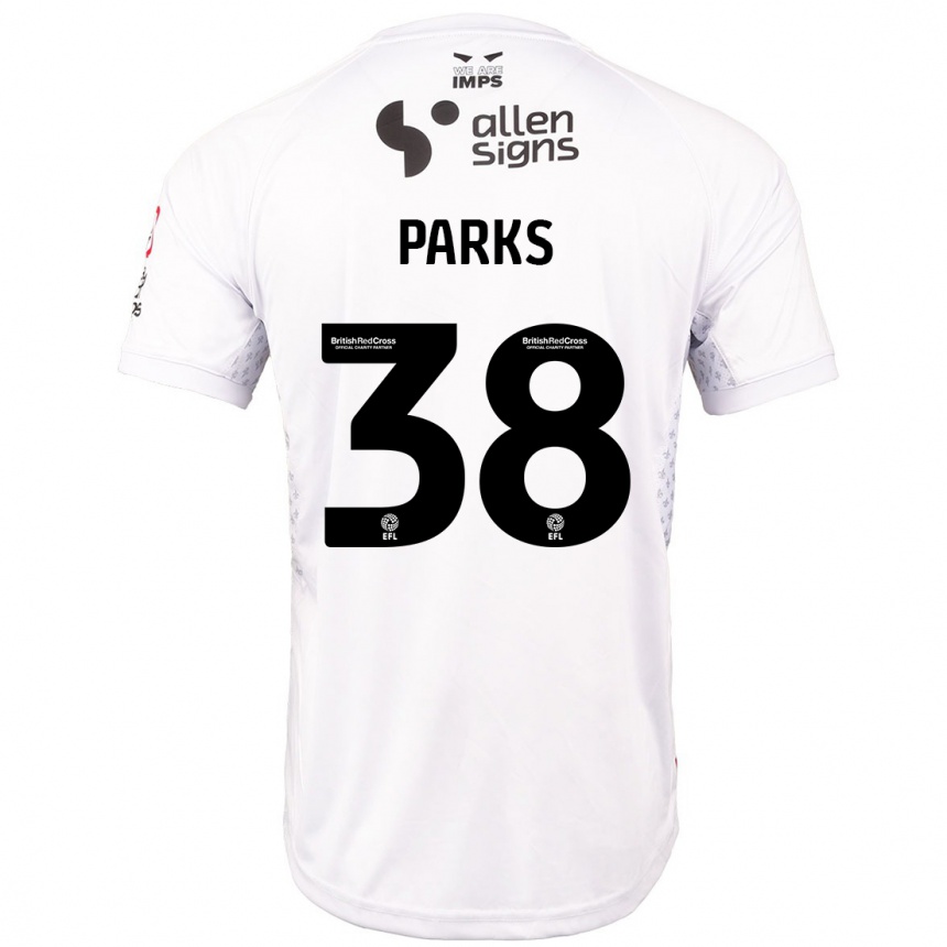 Men Football Charlie Parks #38 Red White Away Jersey 2024/25 T-Shirt Nz