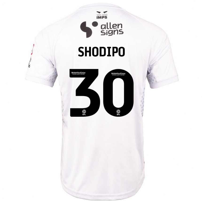 Men Football Olamide Shodipo #30 Red White Away Jersey 2024/25 T-Shirt Nz