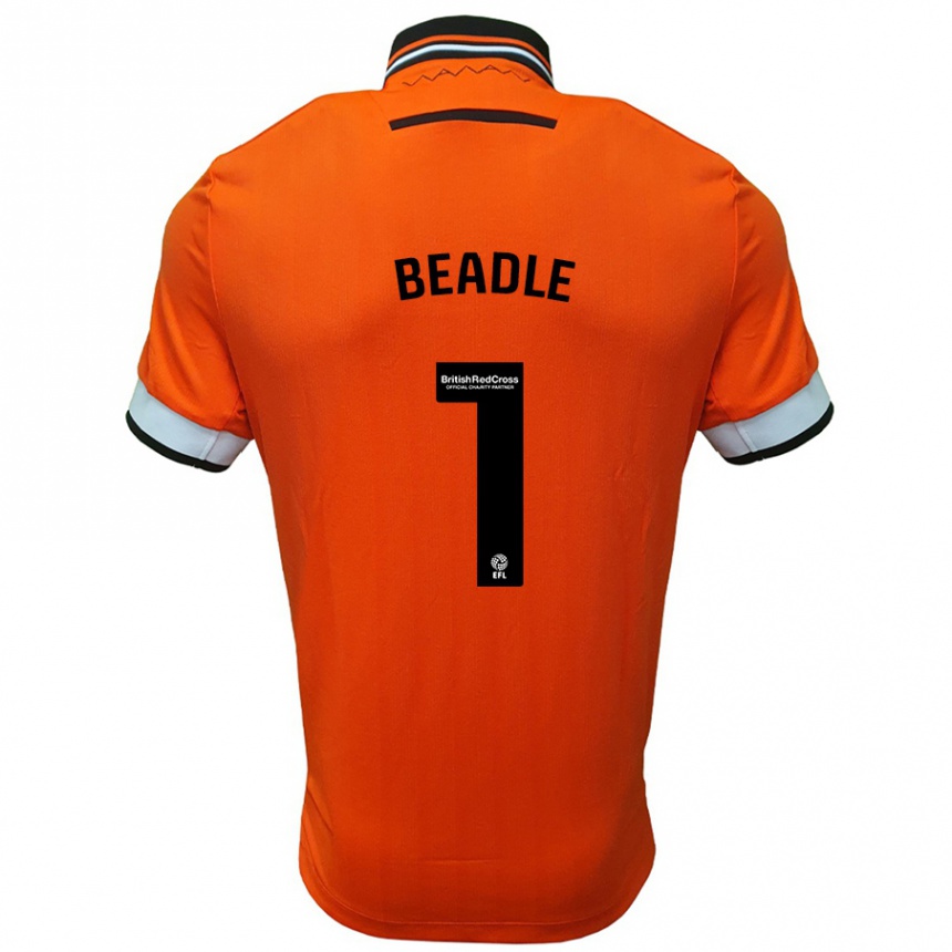 Men Football James Beadle #1 Orange White Away Jersey 2024/25 T-Shirt Nz